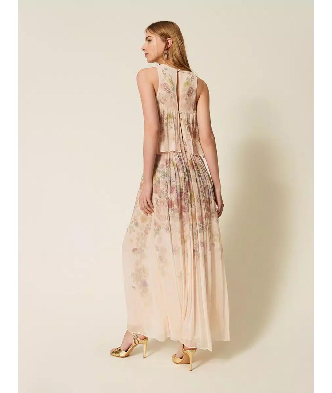 TWIN-SET Мульти вискозное повседневное платье, фото 4