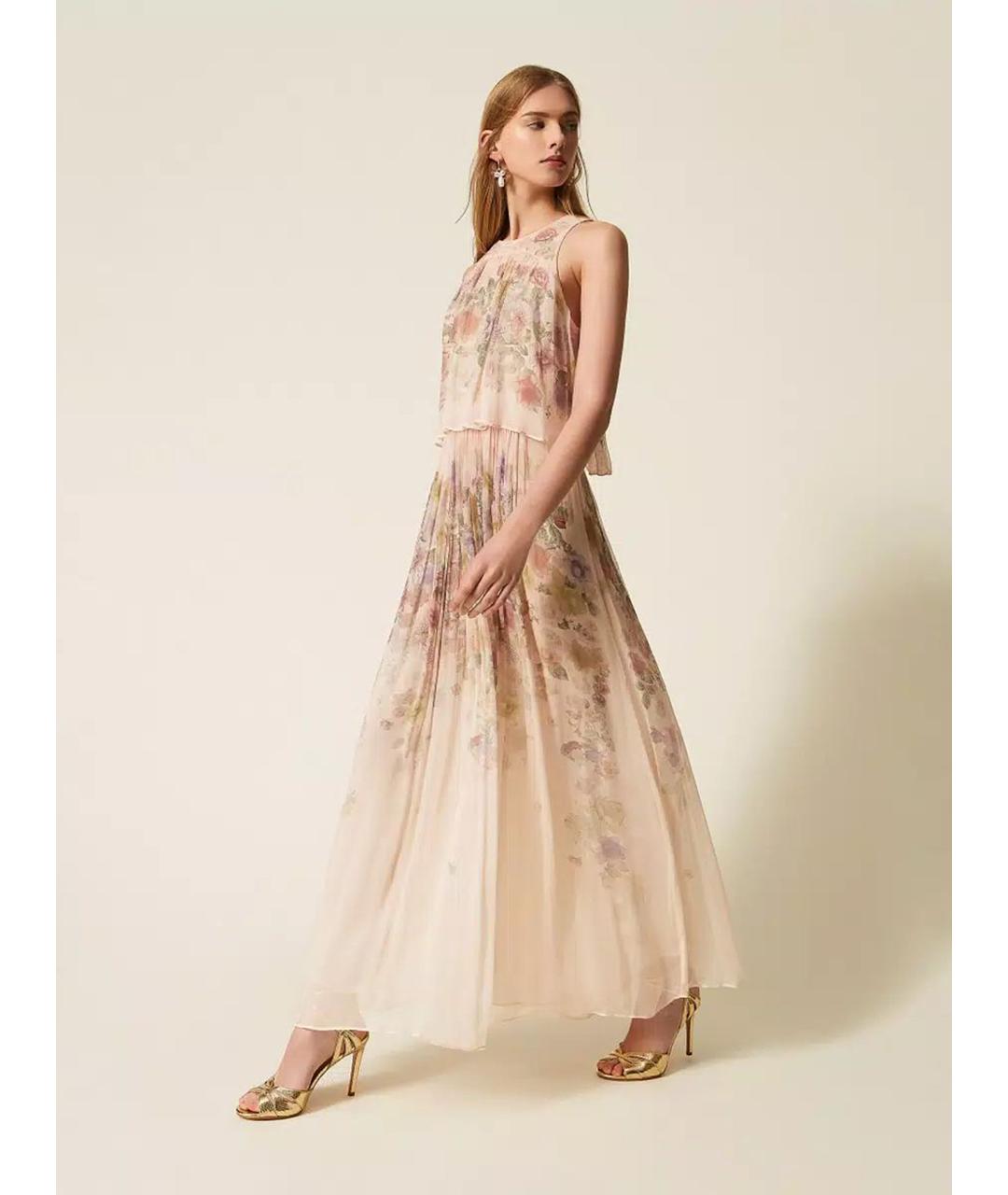 TWIN-SET Мульти вискозное повседневное платье, фото 2