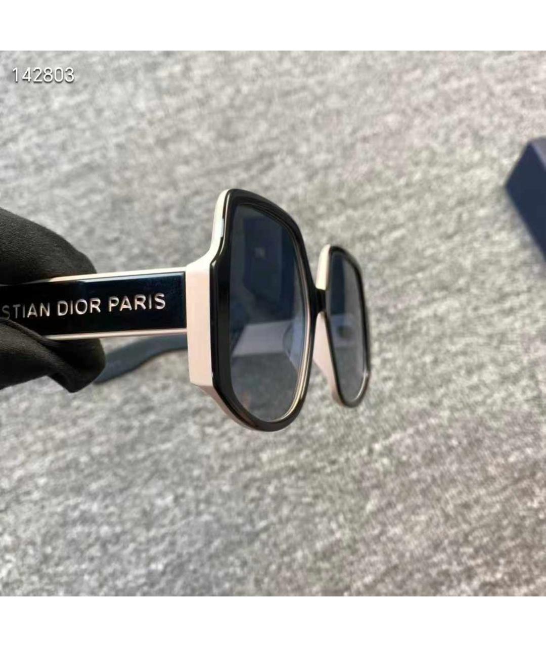 CHRISTIAN DIOR Черные пластиковые солнцезащитные очки, фото 6