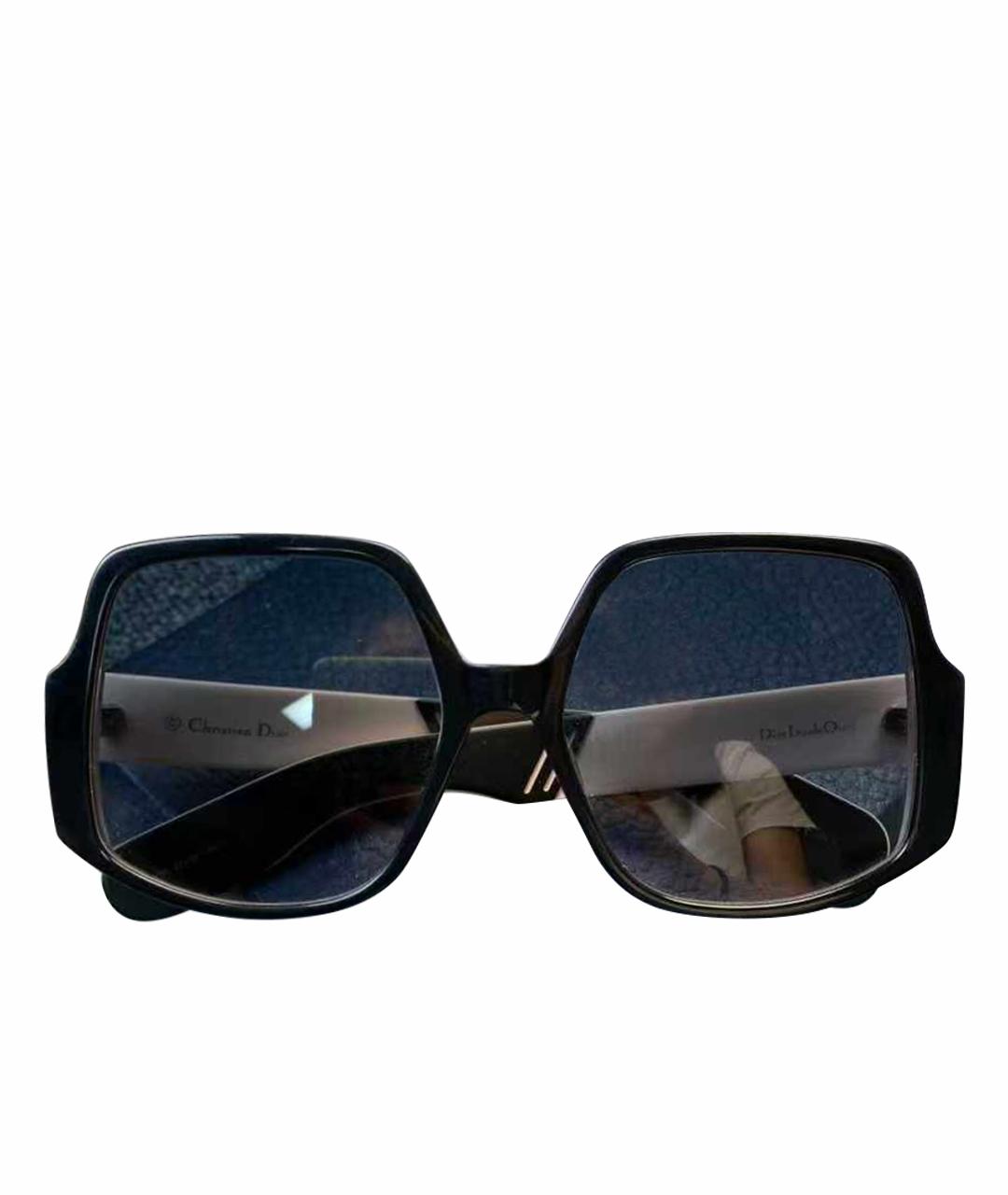 CHRISTIAN DIOR Черные пластиковые солнцезащитные очки, фото 1