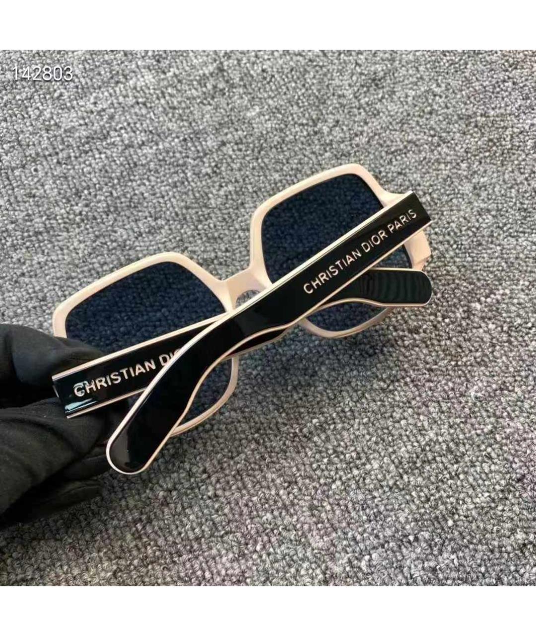 CHRISTIAN DIOR Черные пластиковые солнцезащитные очки, фото 4