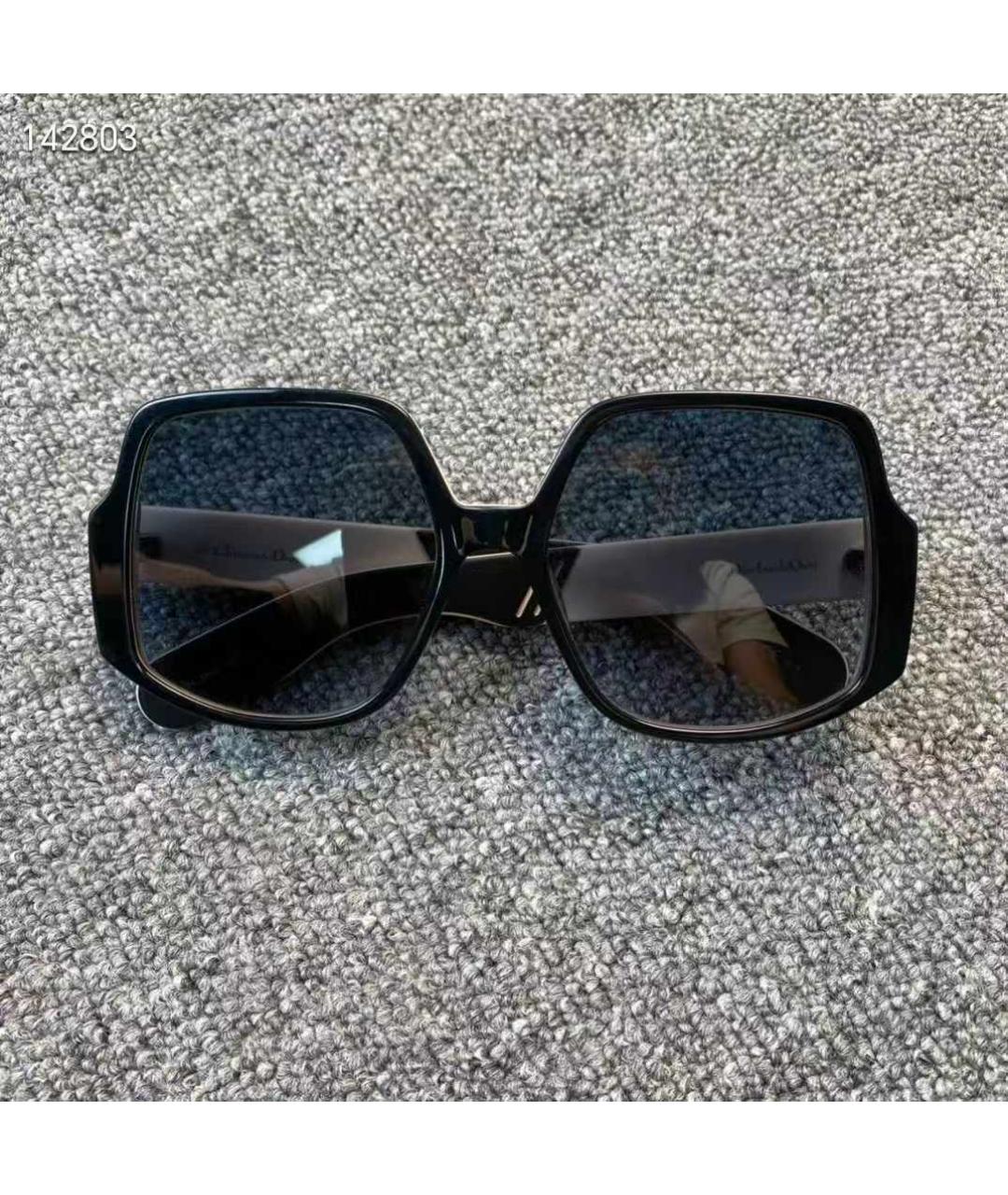 CHRISTIAN DIOR Черные пластиковые солнцезащитные очки, фото 2