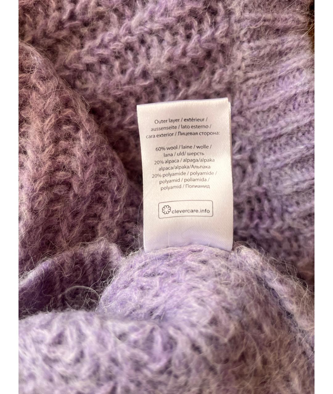 ROTATE Фиолетовый шерстяной джемпер / свитер, фото 6