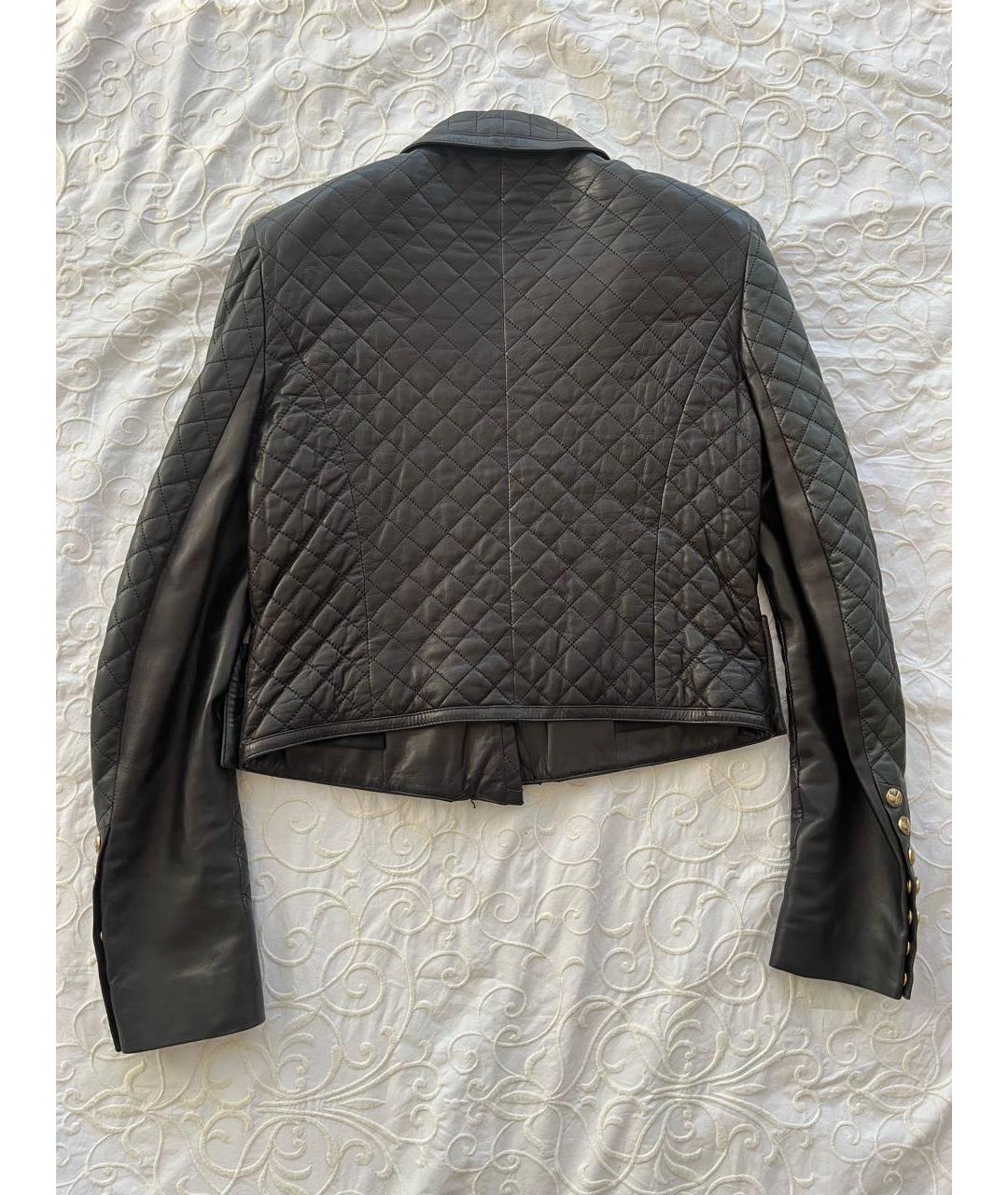 BALMAIN Черная кожаная куртка, фото 2