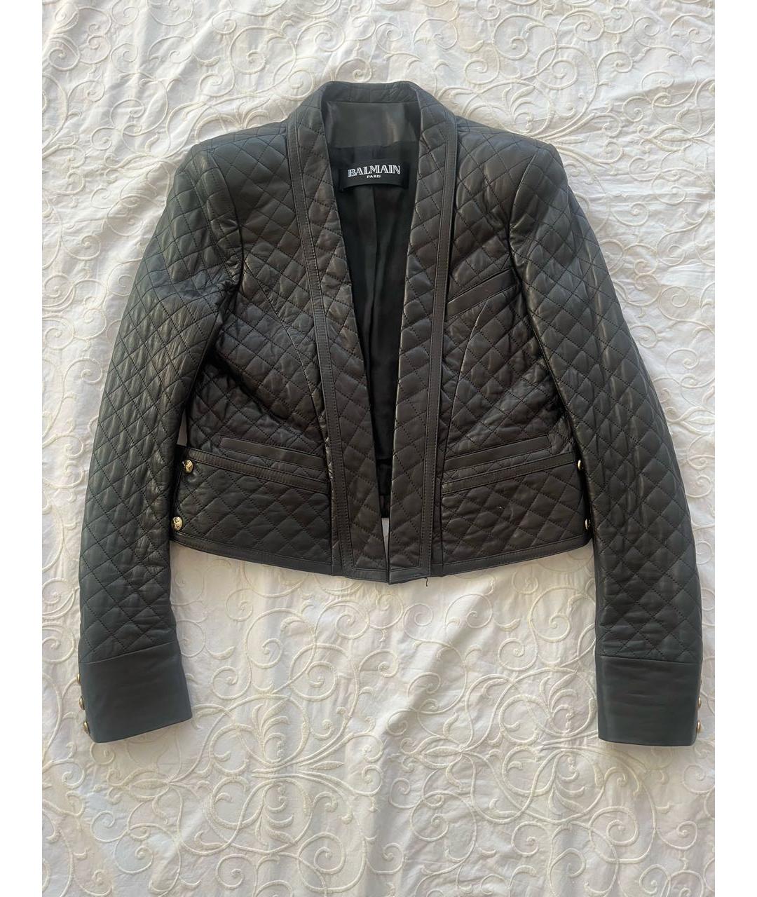 BALMAIN Черная кожаная куртка, фото 9