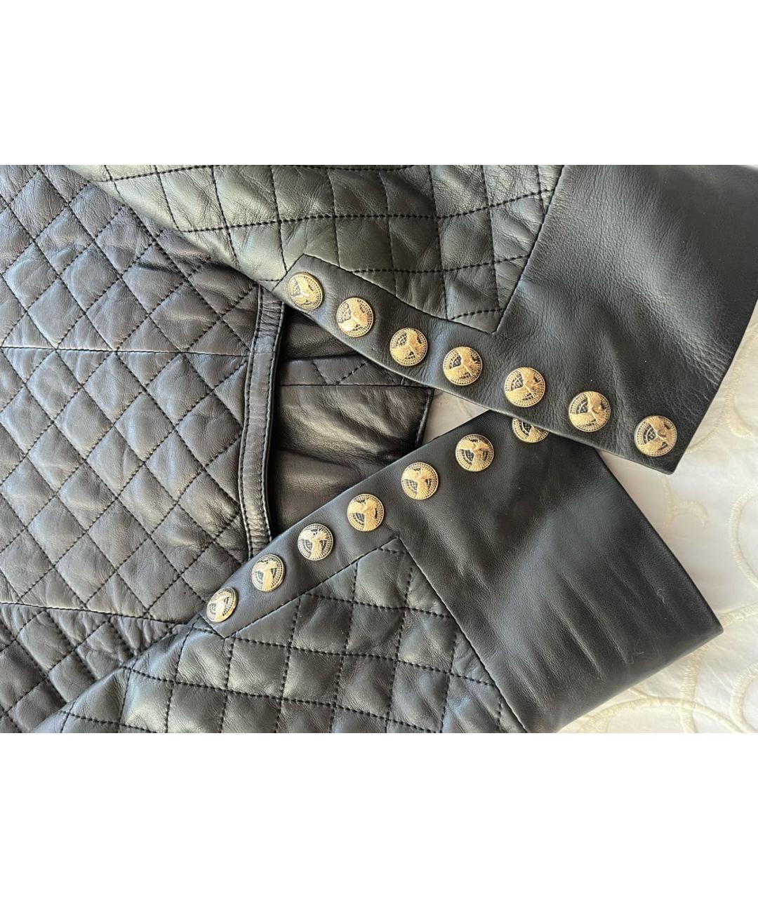 BALMAIN Черная кожаная куртка, фото 6