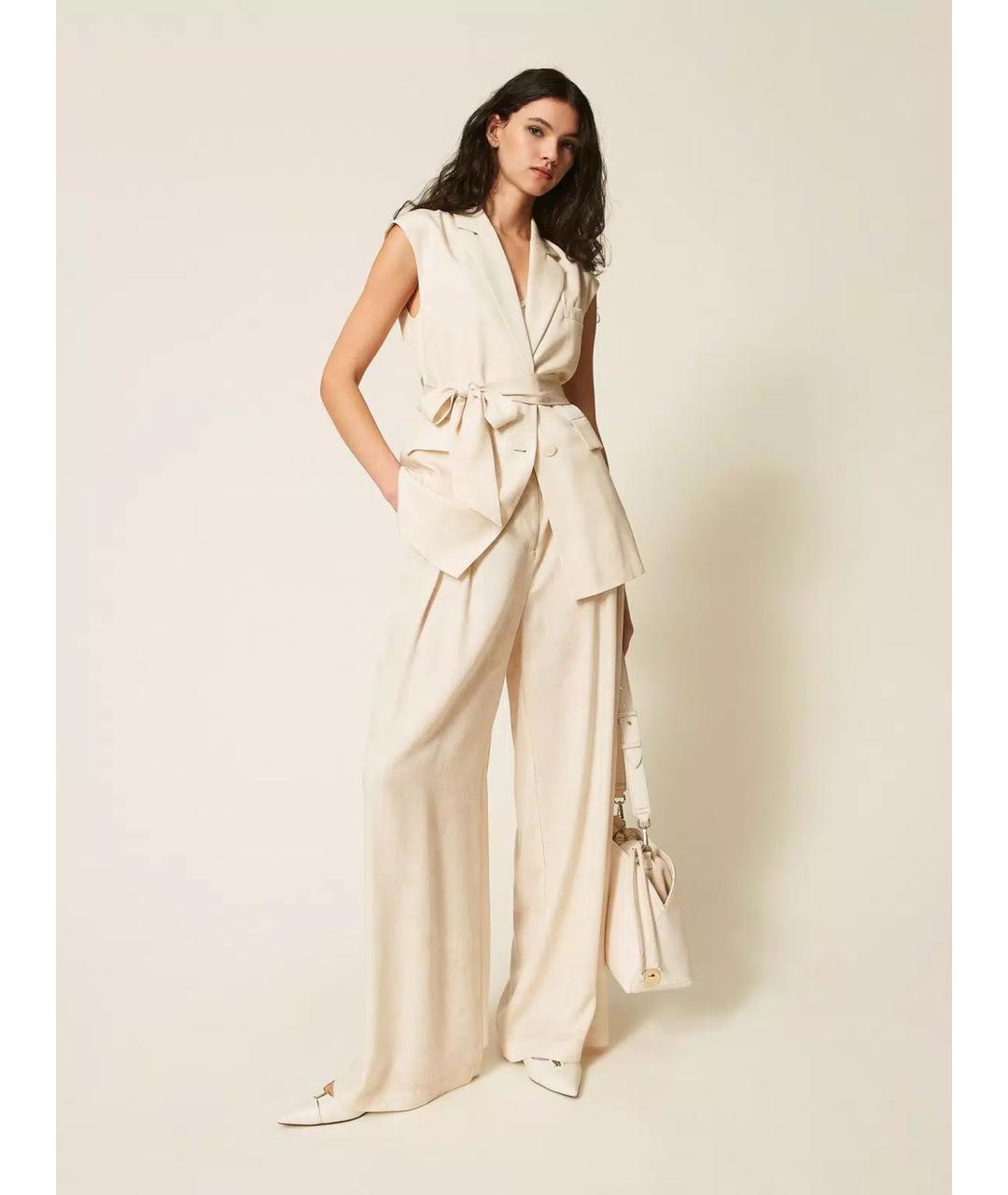 TWIN-SET Бежевый жилет, фото 2