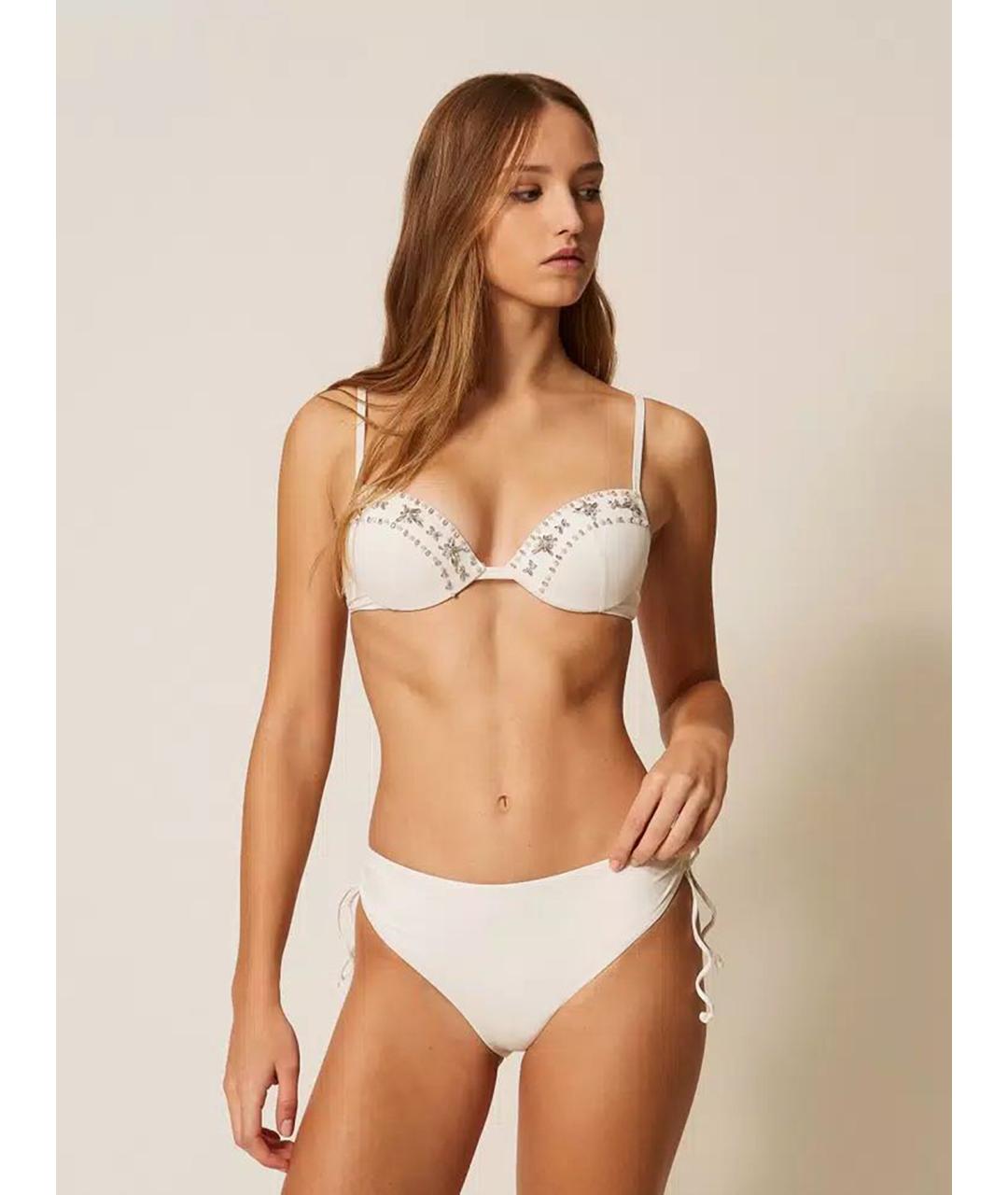 TWIN-SET Белый полиамидовый купальник, фото 2