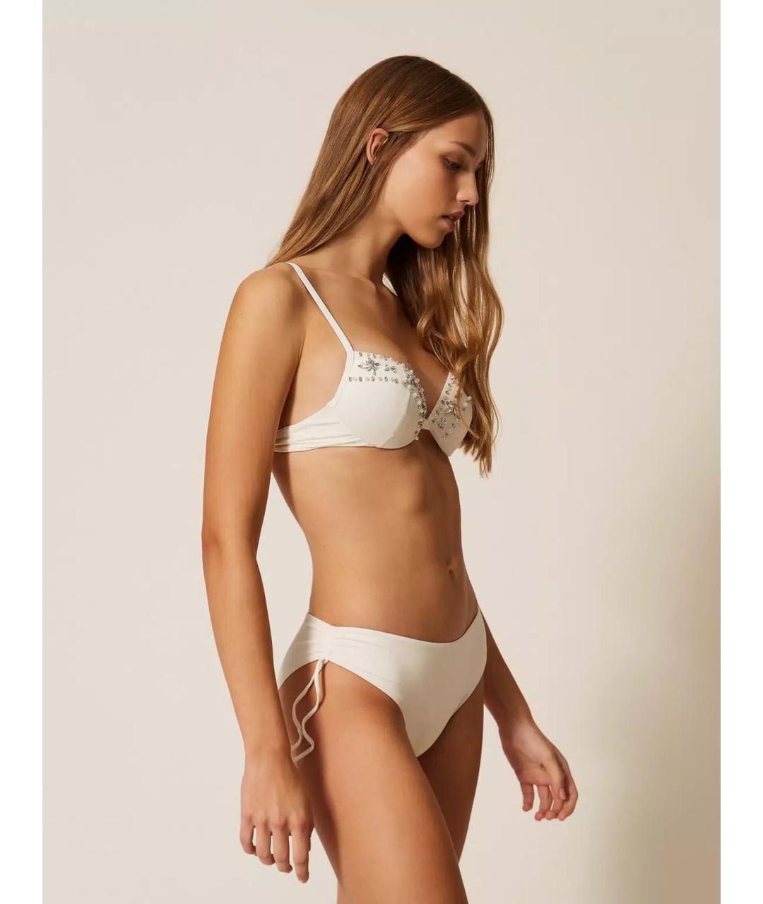 TWIN-SET Белый полиамидовый купальник, фото 3