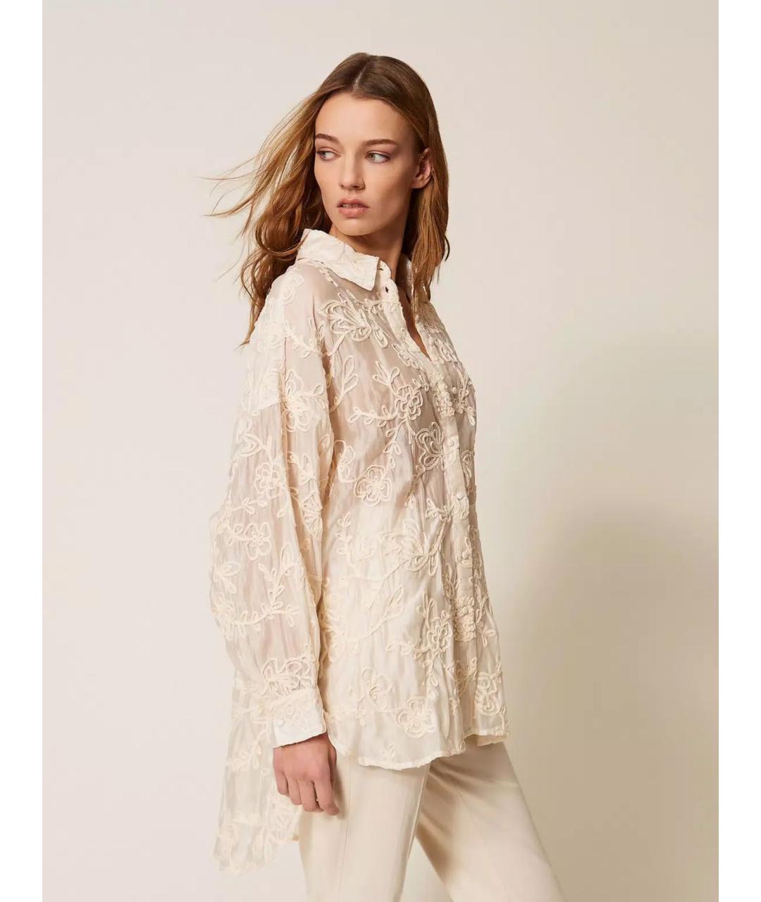 TWIN-SET Бежевая рубашка, фото 4