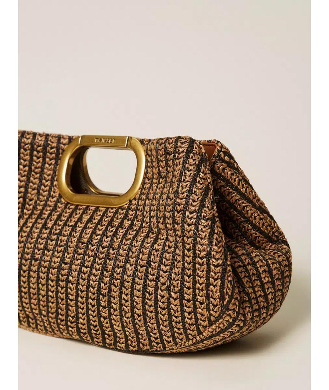 TWIN-SET Мульти пелетеная сумка с короткими ручками, фото 4