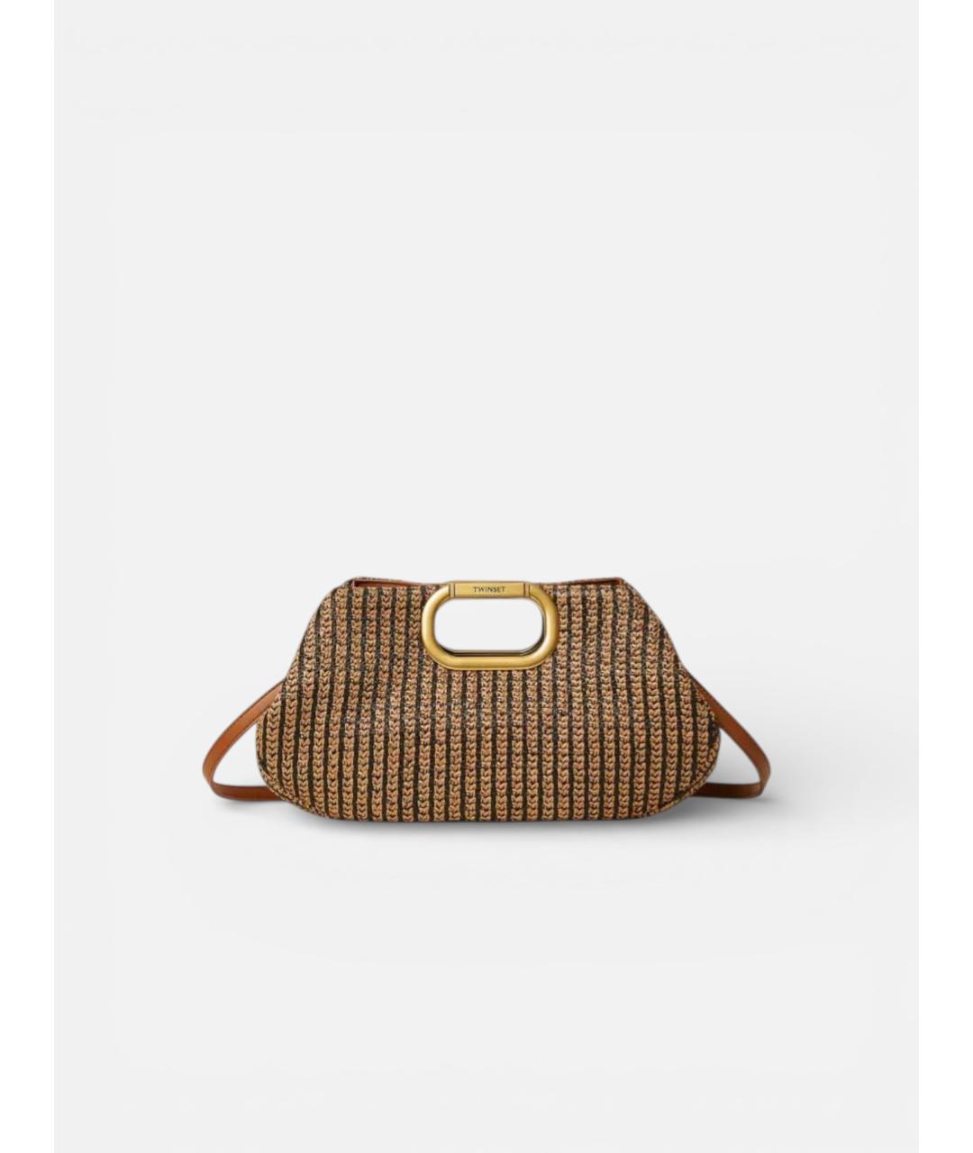 TWIN-SET Мульти пелетеная сумка с короткими ручками, фото 6