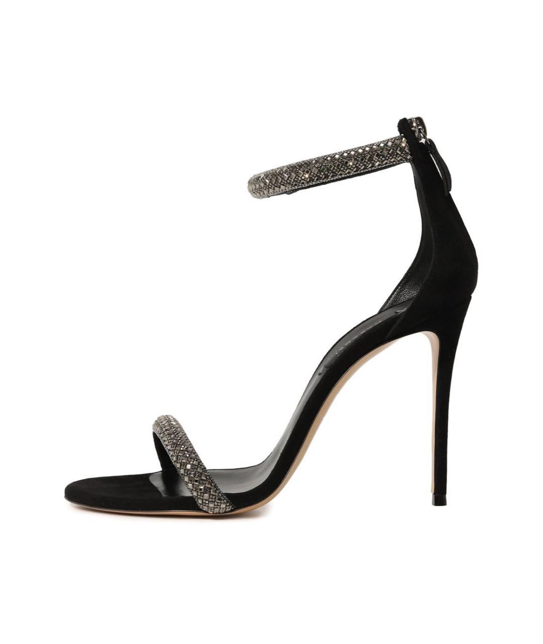 CASADEI Черные замшевые босоножки, фото 6