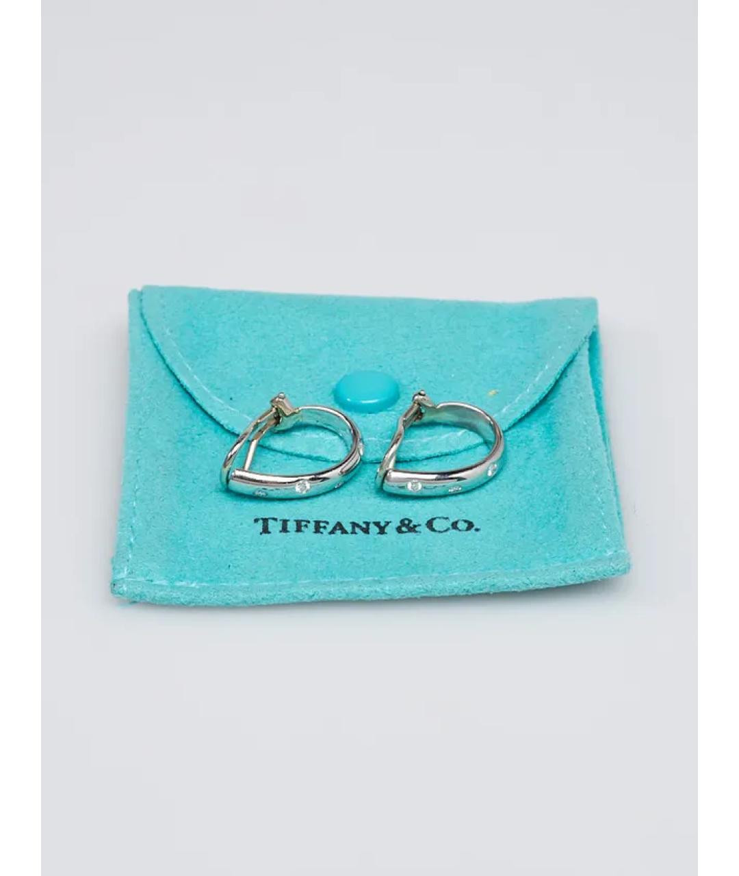 TIFFANY&CO Серебряные платиновые серьги, фото 2