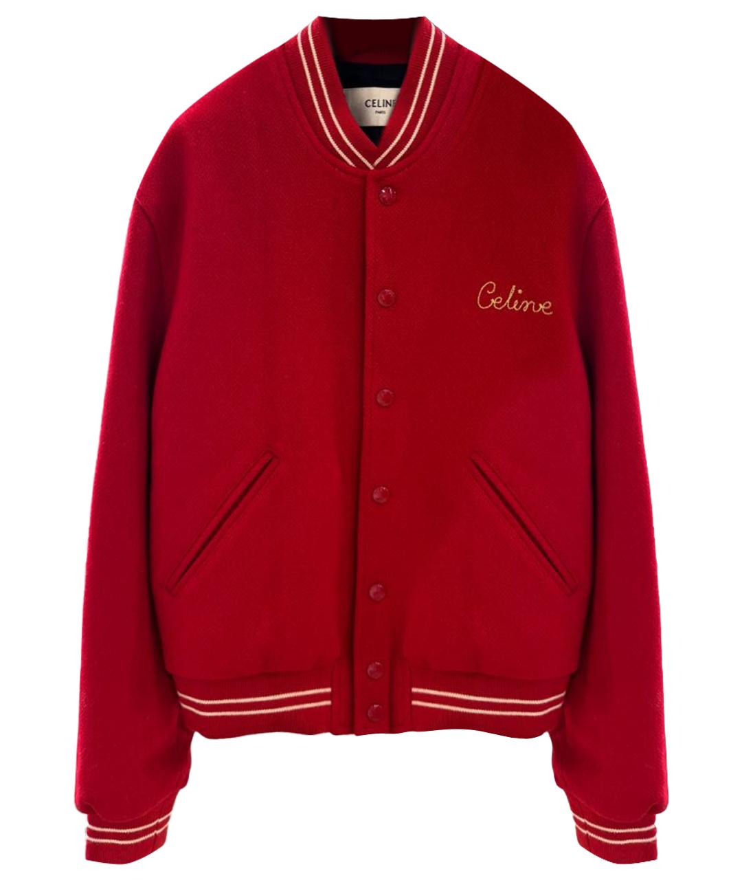 CELINE Красное шерстяное пальто, фото 1