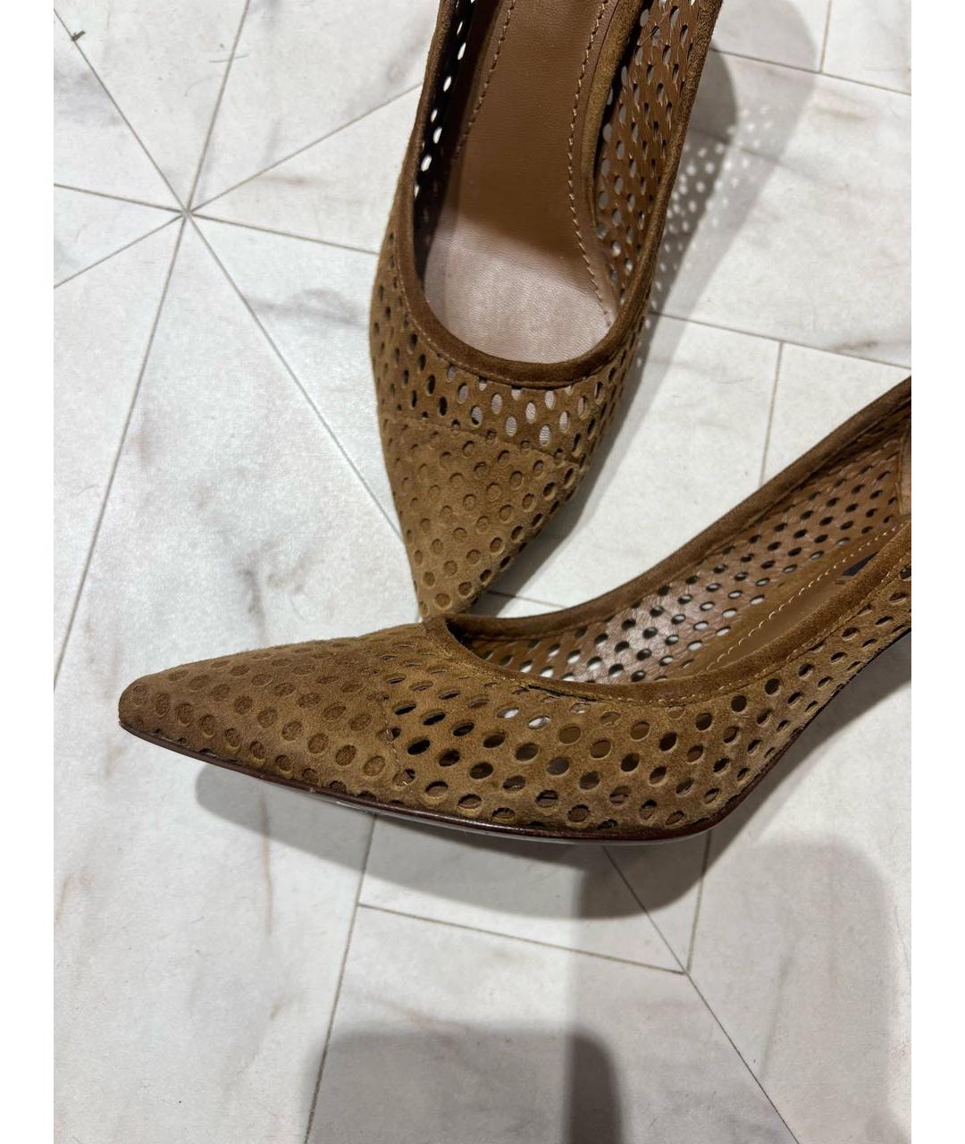 LOUIS VUITTON Хаки замшевые туфли, фото 3