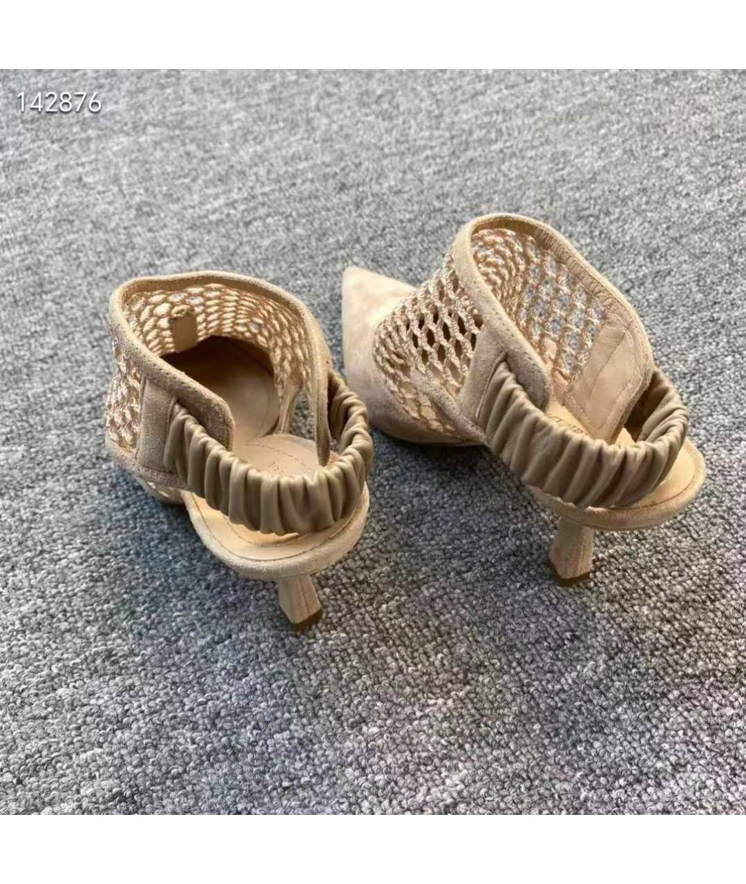 CHRISTIAN DIOR Бежевые замшевые туфли, фото 4