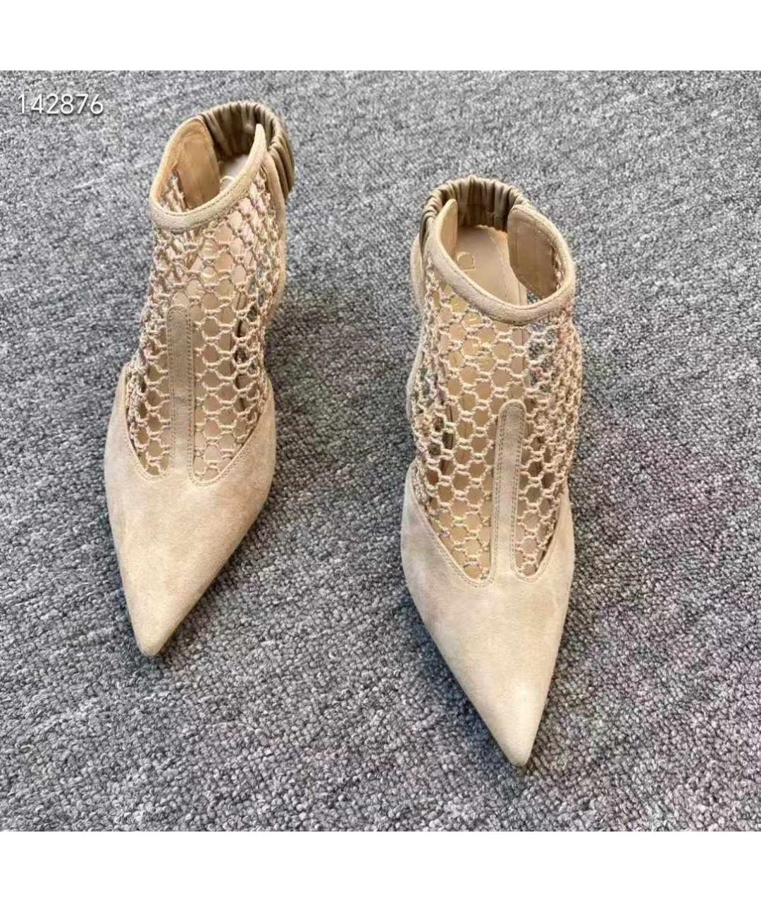 CHRISTIAN DIOR Бежевые замшевые туфли, фото 6