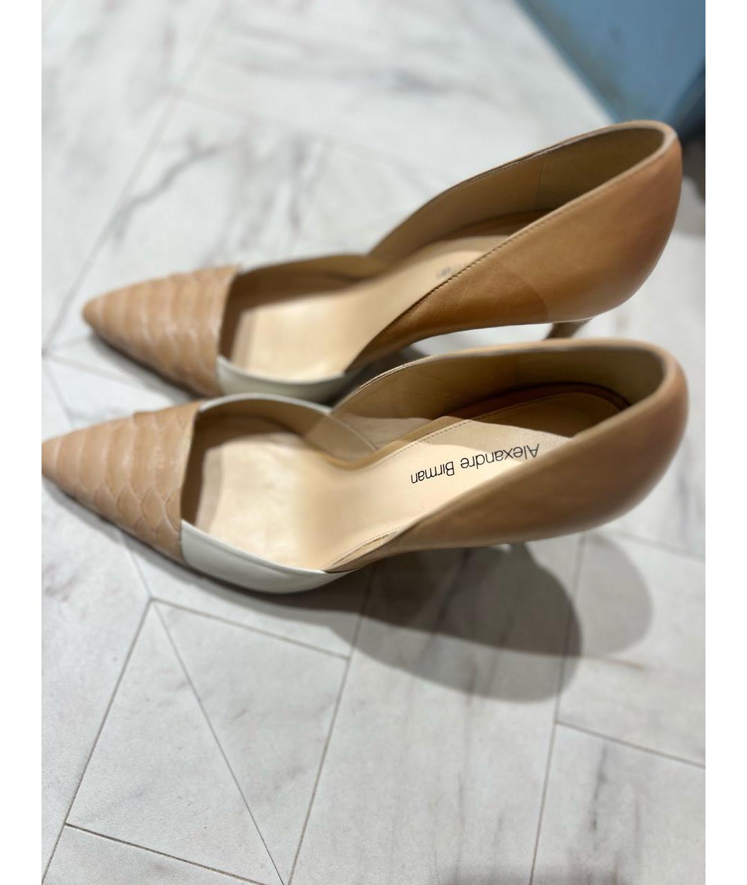 ALEXANDRE BIRMAN Бежевые туфли из экзотической кожи, фото 3