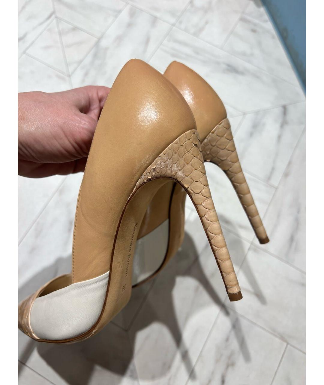 ALEXANDRE BIRMAN Бежевые туфли из экзотической кожи, фото 2