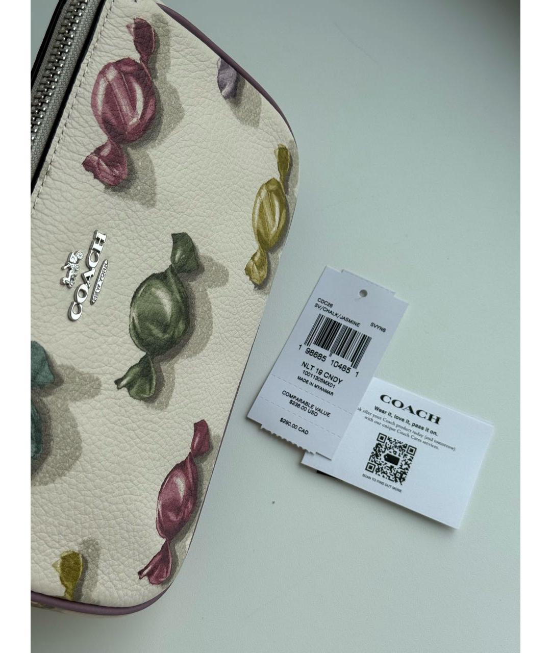 COACH Мульти кожаная сумка с короткими ручками, фото 5