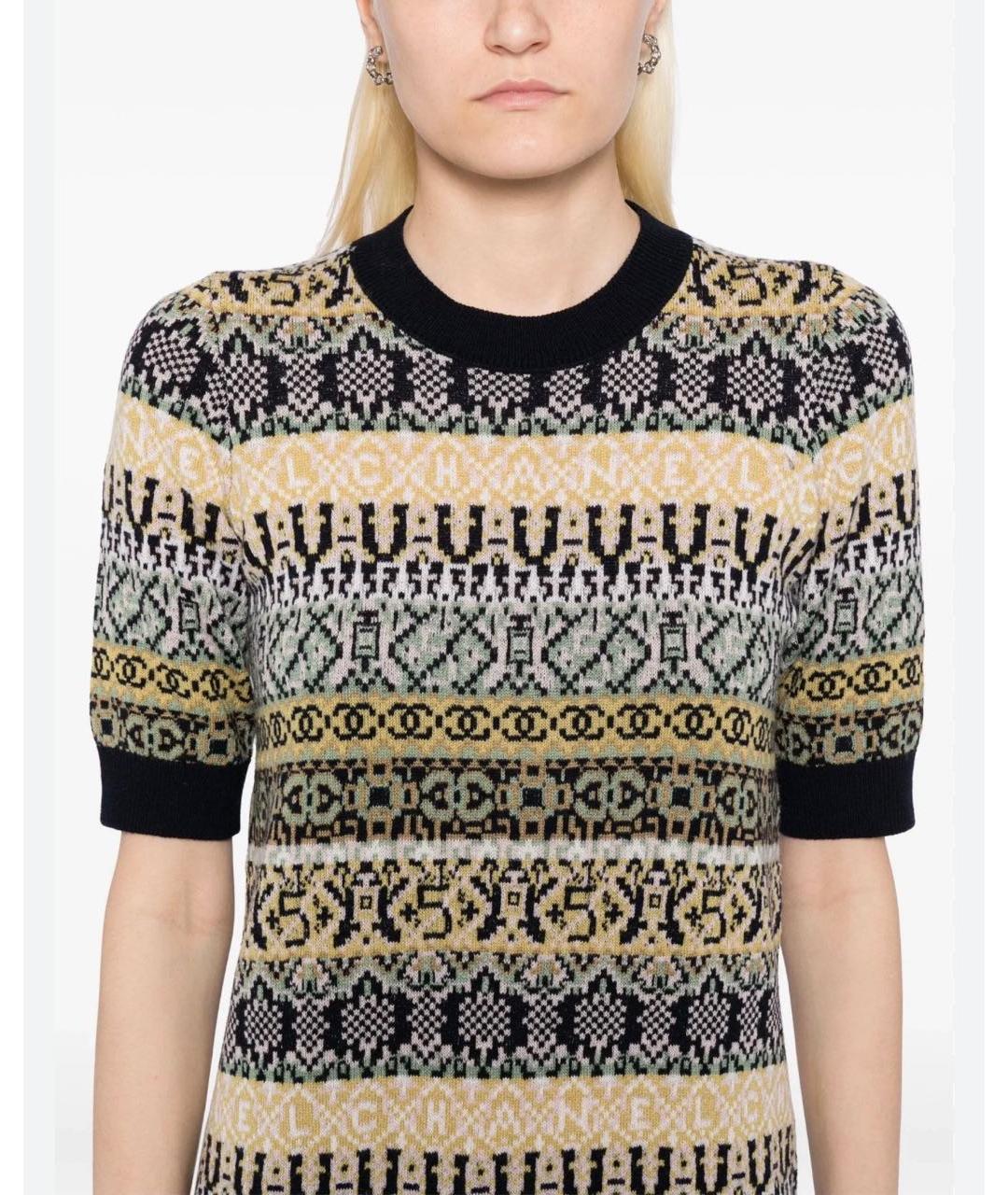 CHANEL Мульти кашемировое платье, фото 5