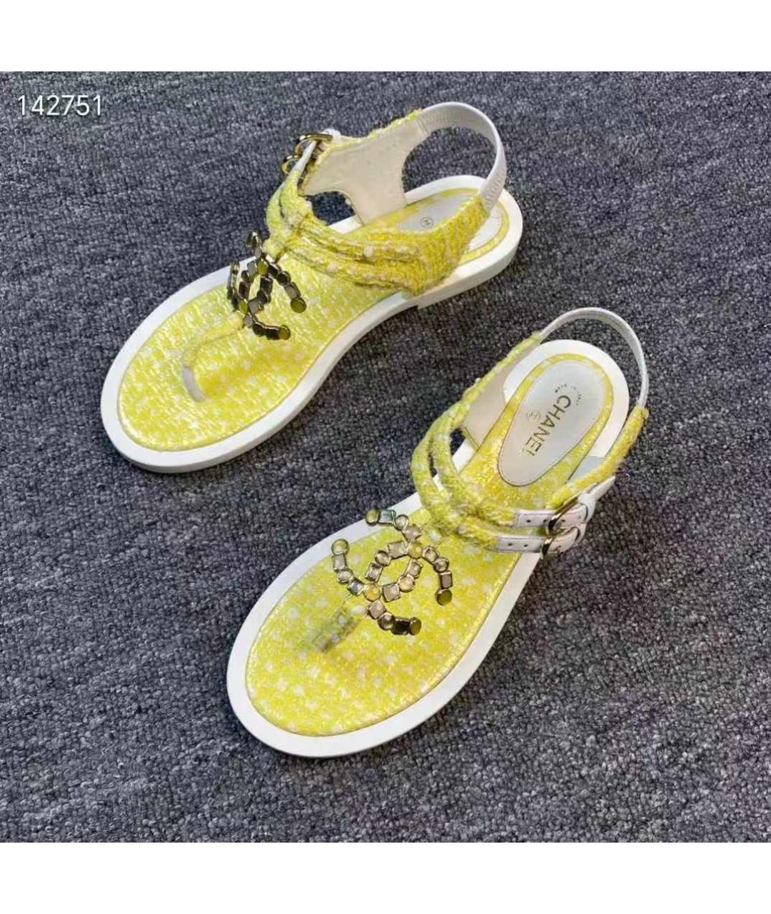 CHRISTIAN DIOR Желтые босоножки, фото 2