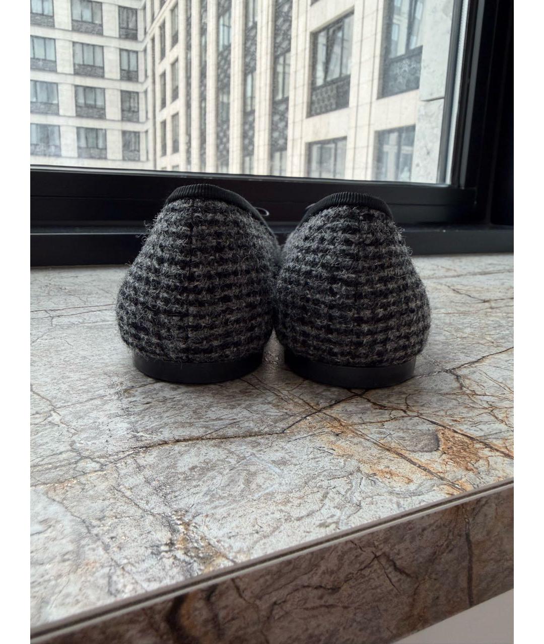 CHANEL Черные кожаные балетки, фото 4