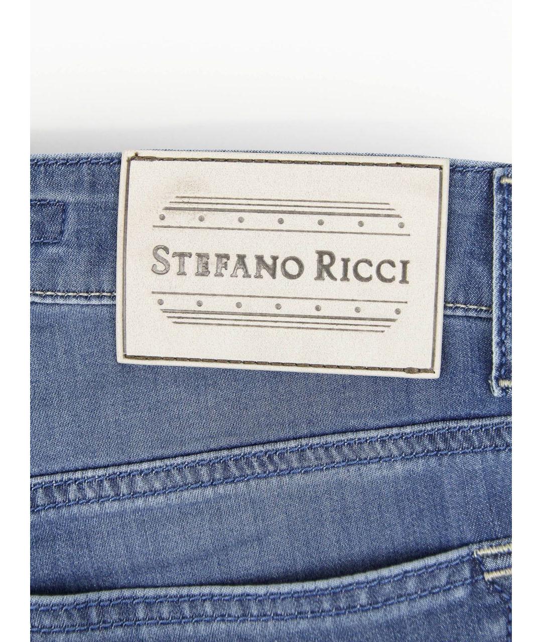 STEFANO RICCI Голубые хлопковые джинсы скинни, фото 4