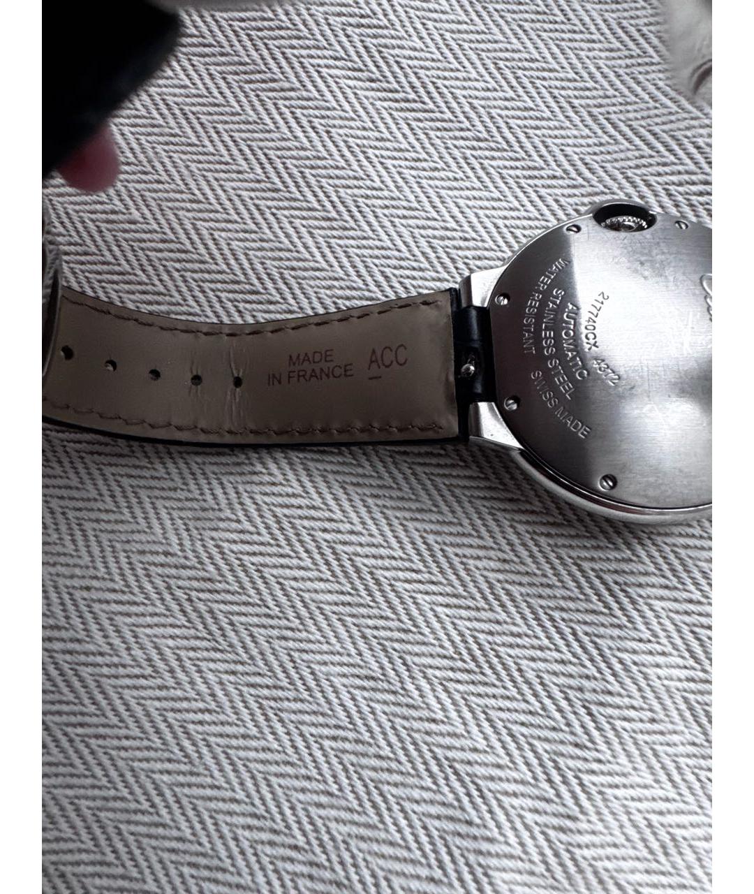 CARTIER Черные металлические часы, фото 3