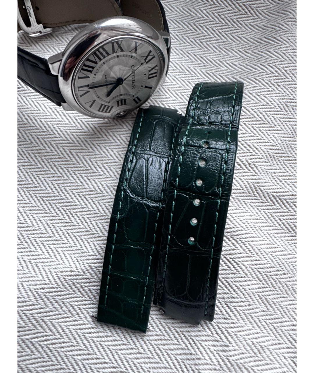 CARTIER Черные металлические часы, фото 7