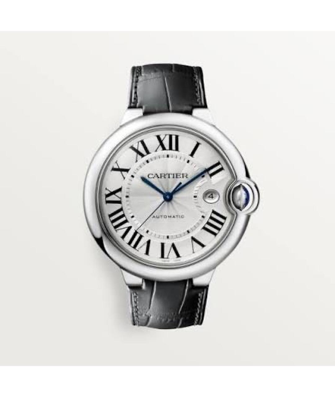 CARTIER Черные металлические часы, фото 8