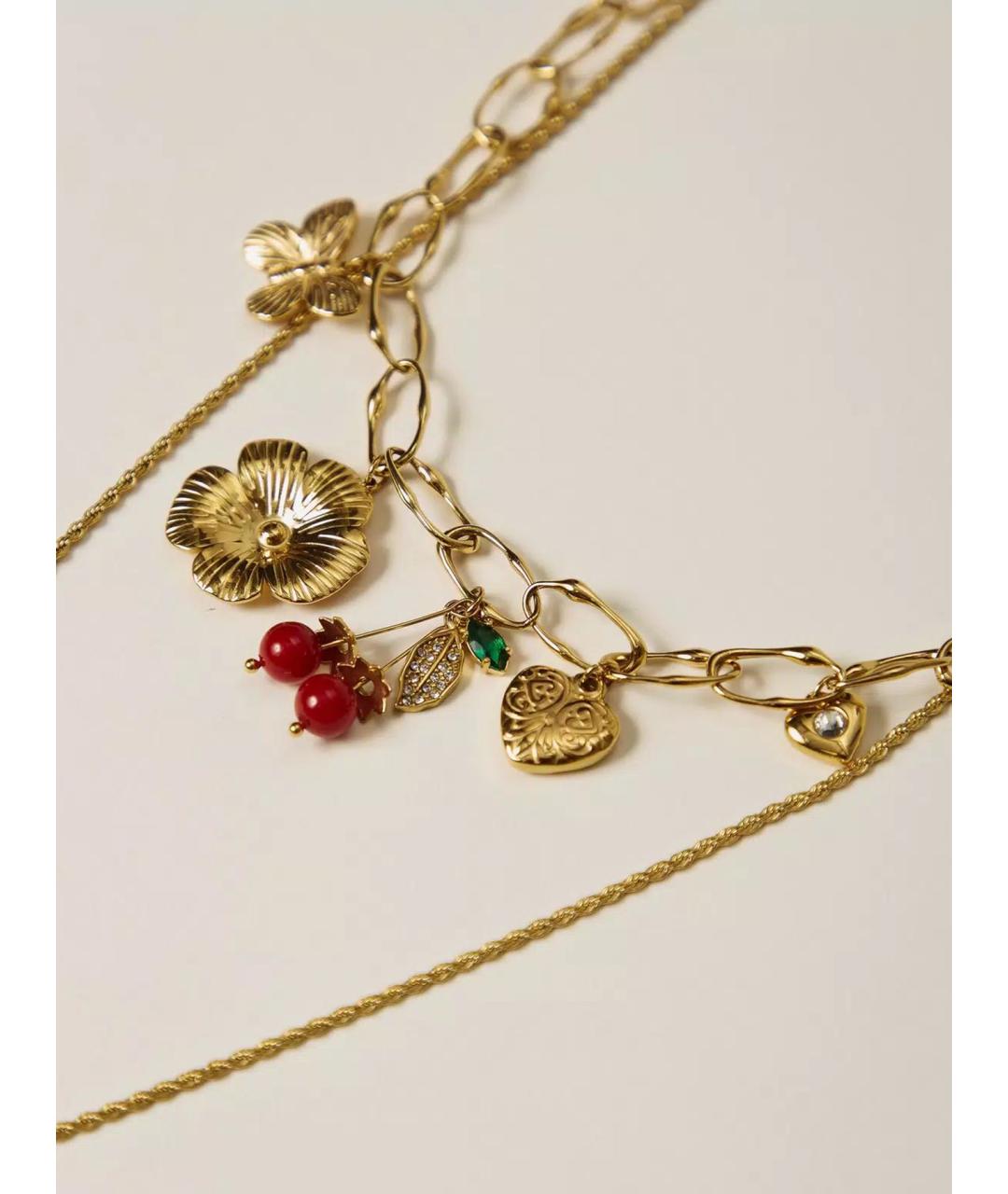 TWIN-SET Золотая металлическая подвеска, фото 2