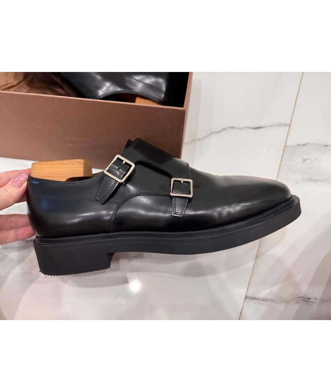 GIANVITO ROSSI Черные кожаные лоферы, фото 9