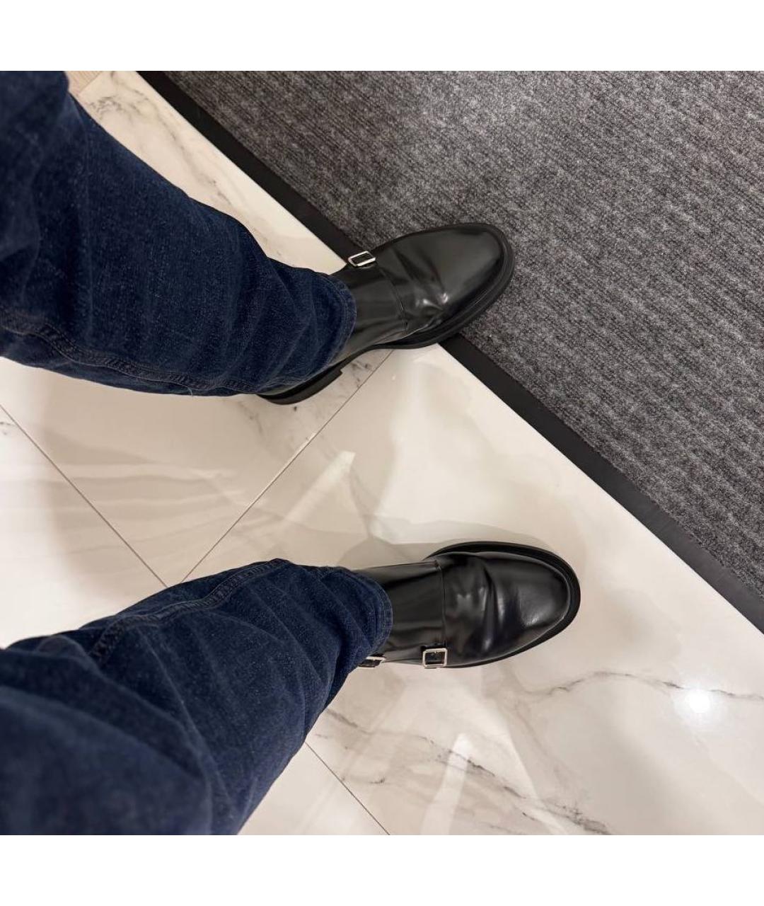 GIANVITO ROSSI Черные кожаные лоферы, фото 8