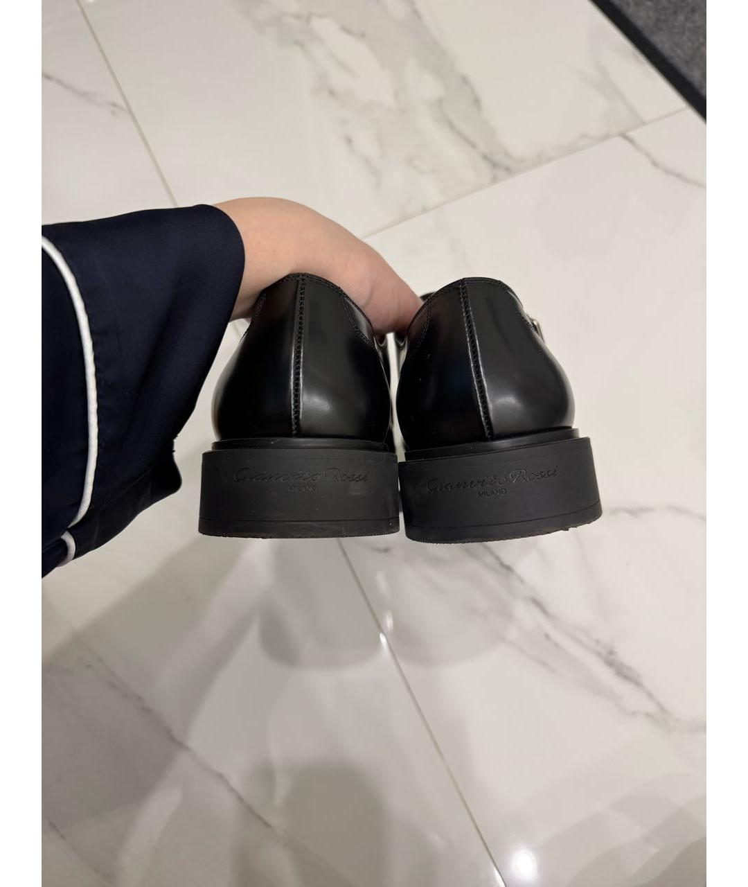 GIANVITO ROSSI Черные кожаные лоферы, фото 4