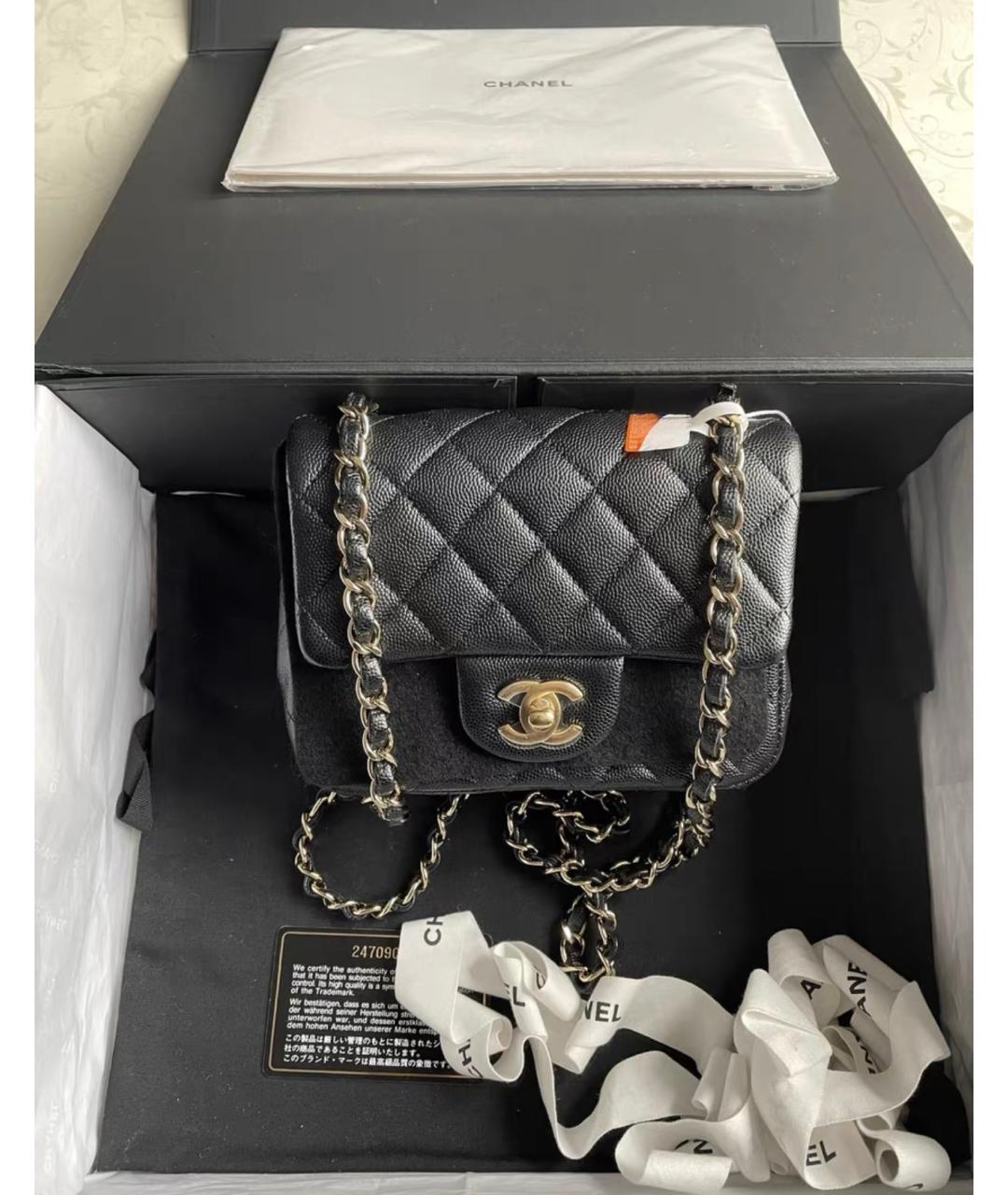 CHANEL Черная кожаная сумка через плечо, фото 2