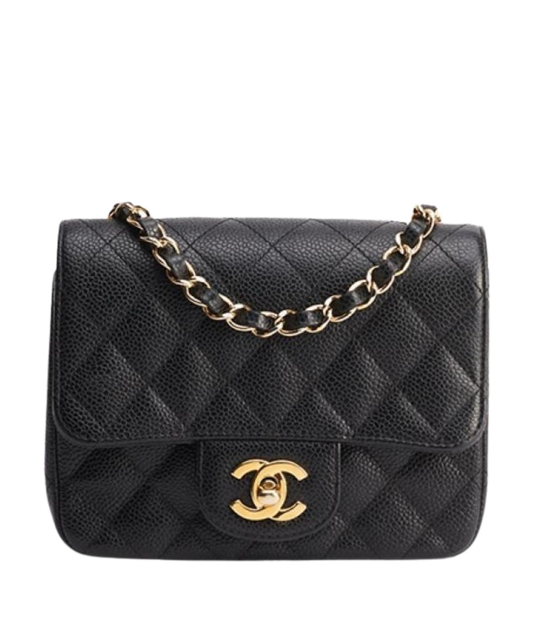 CHANEL Черная кожаная сумка через плечо, фото 1