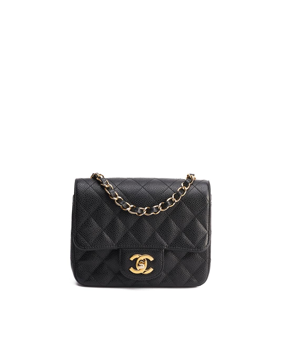 CHANEL Черная кожаная сумка через плечо, фото 8