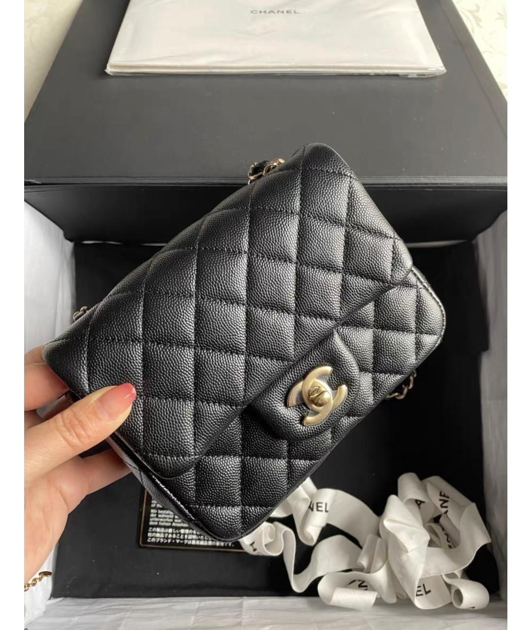 CHANEL Черная кожаная сумка через плечо, фото 3