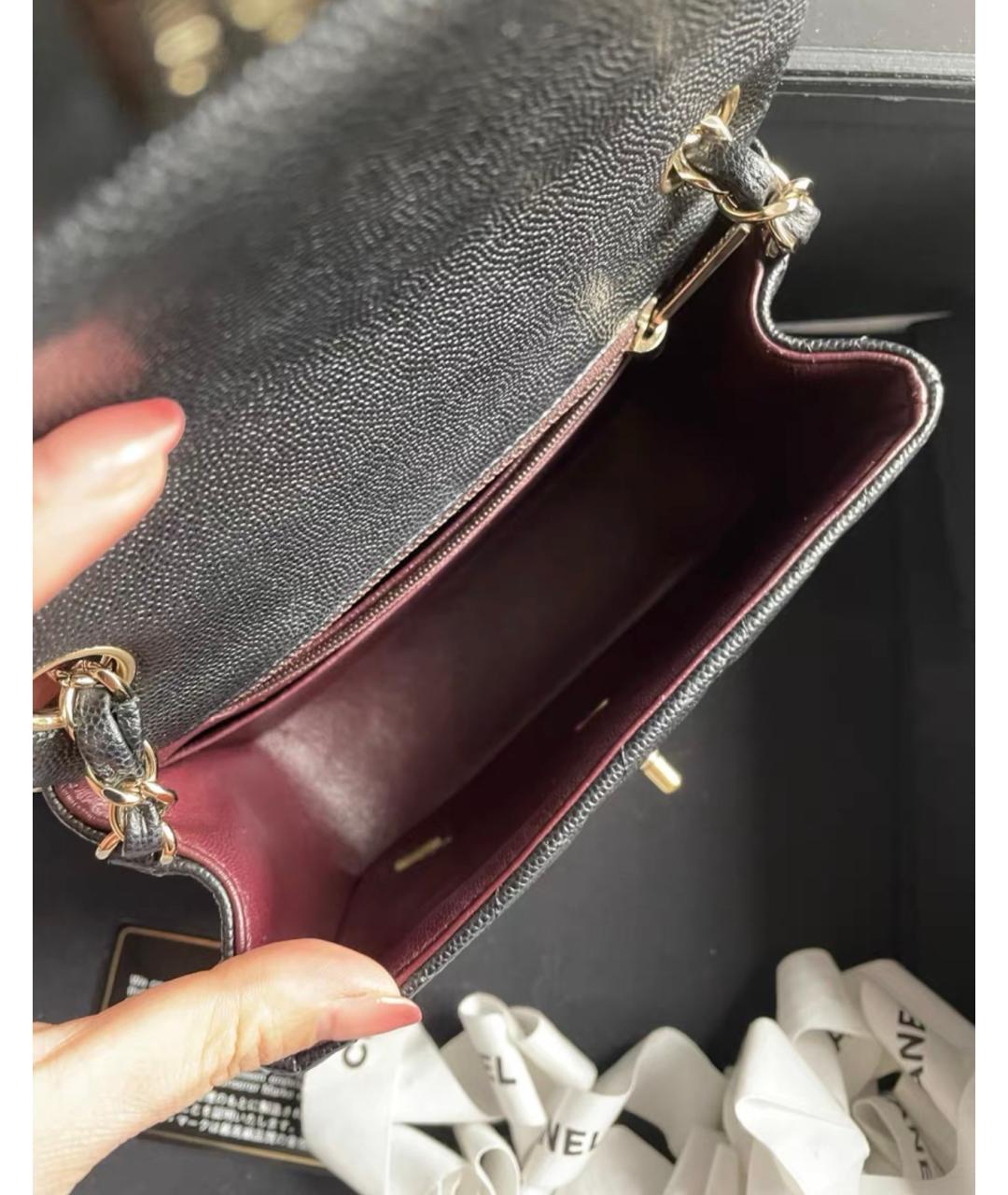 CHANEL Черная кожаная сумка через плечо, фото 7