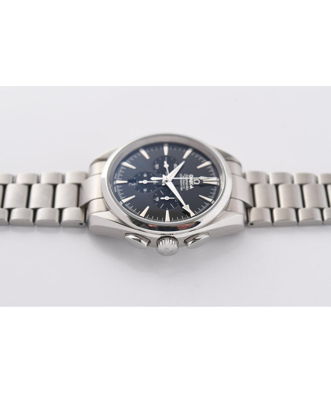 OMEGA Черные металлические часы, фото 4