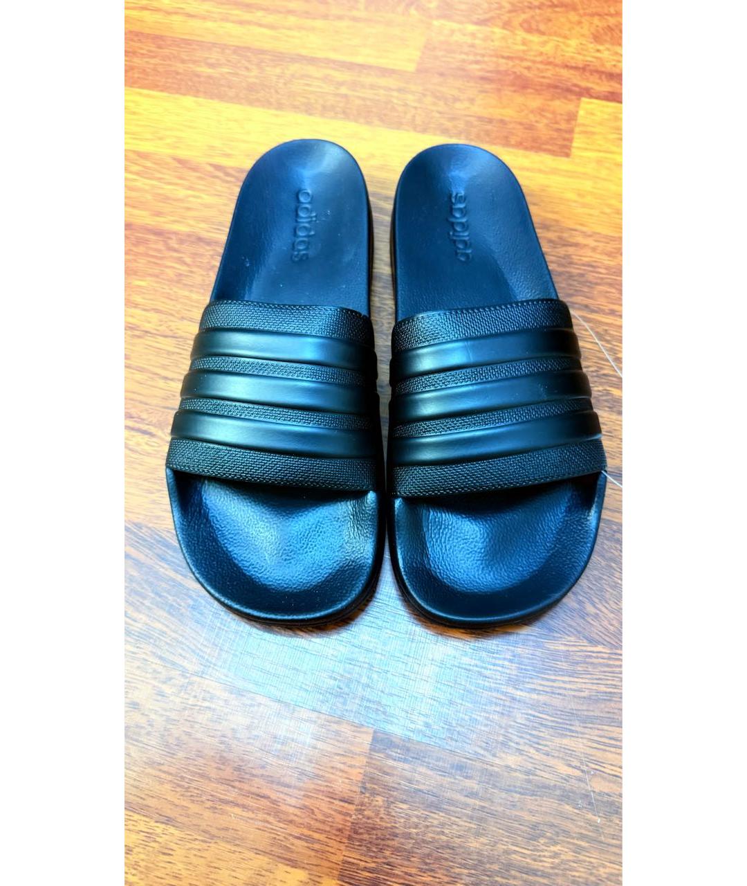 ADIDAS Черные резиновые шлепанцы, фото 2