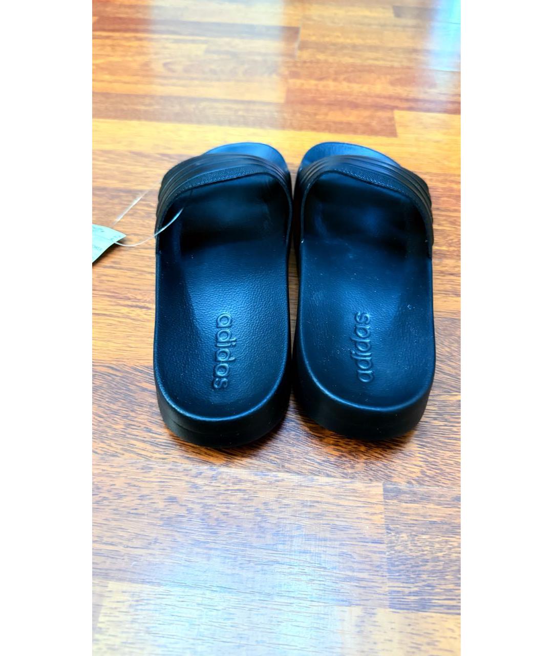 ADIDAS Черные резиновые шлепанцы, фото 4