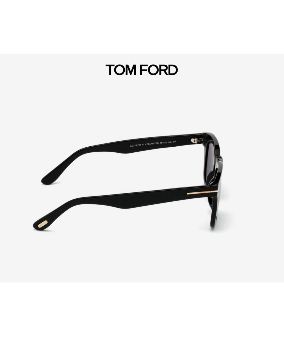 TOM FORD Черные пластиковые солнцезащитные очки, фото 3