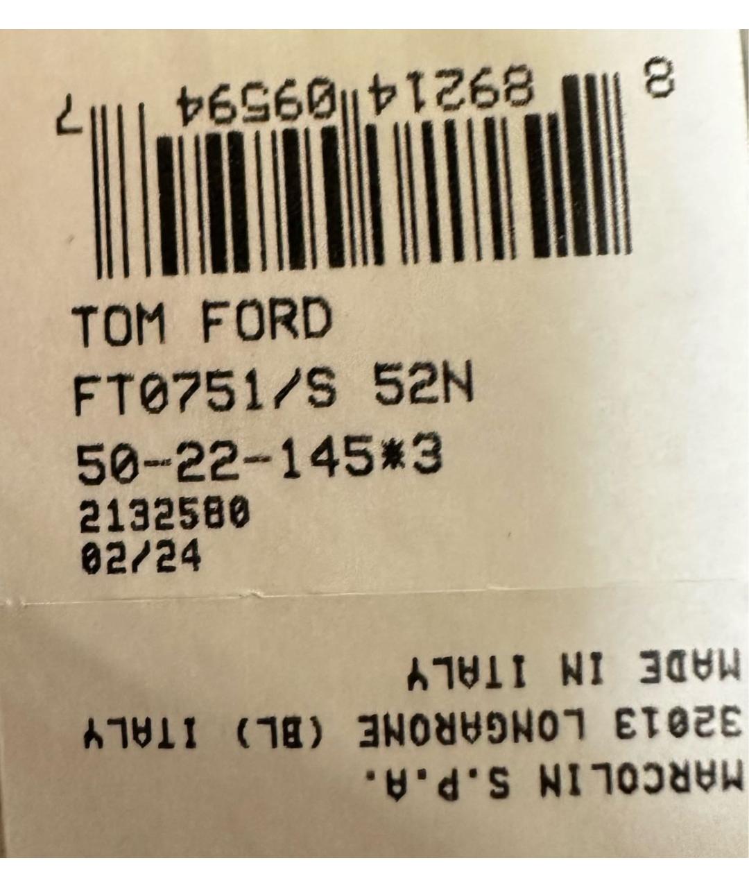 TOM FORD Черные пластиковые солнцезащитные очки, фото 4