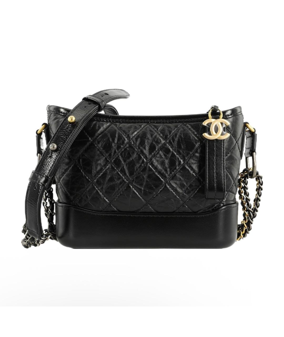 CHANEL Черная кожаная сумка через плечо, фото 8