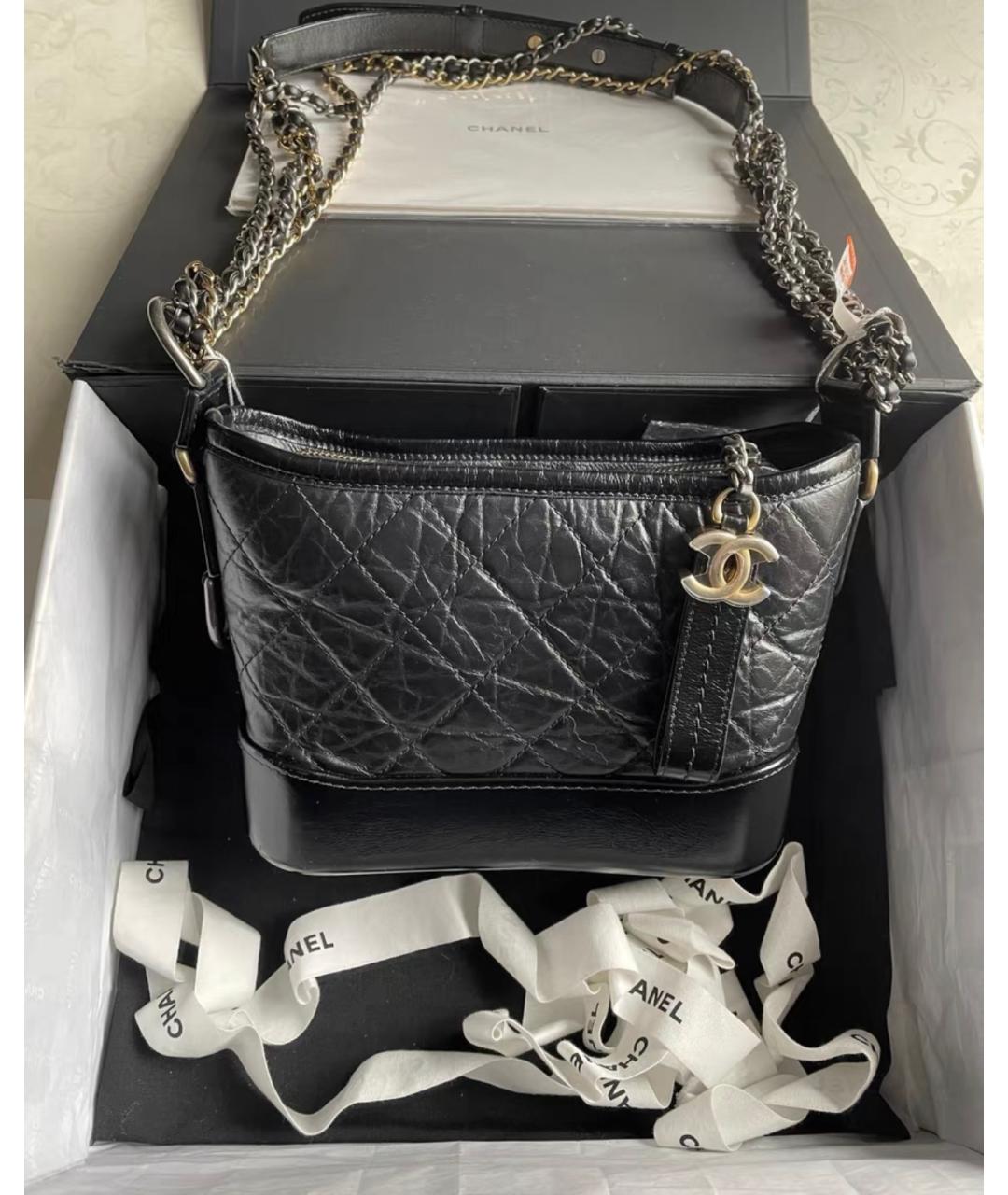 CHANEL Черная кожаная сумка через плечо, фото 2