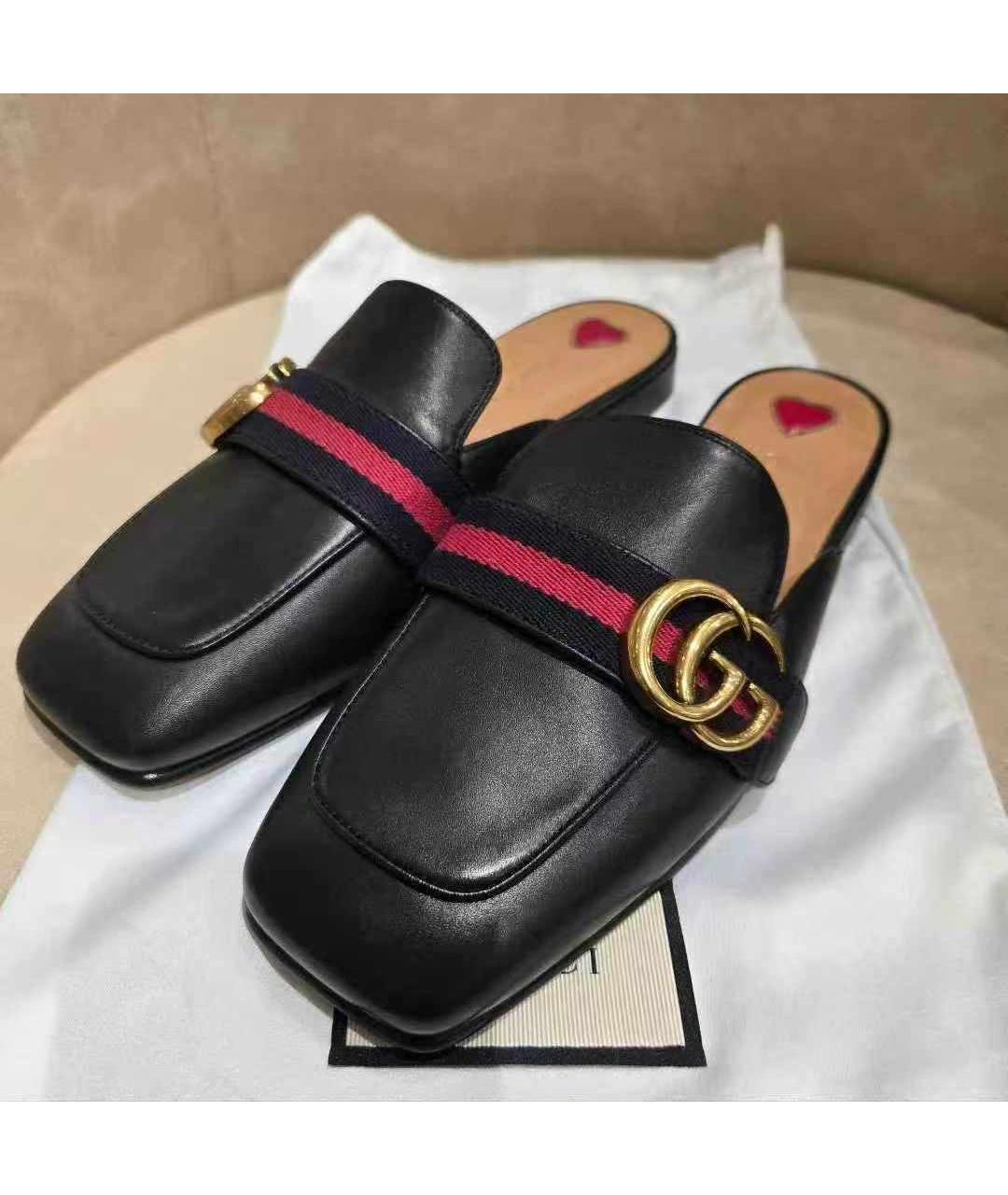GUCCI Черные кожаные мокасины, фото 3