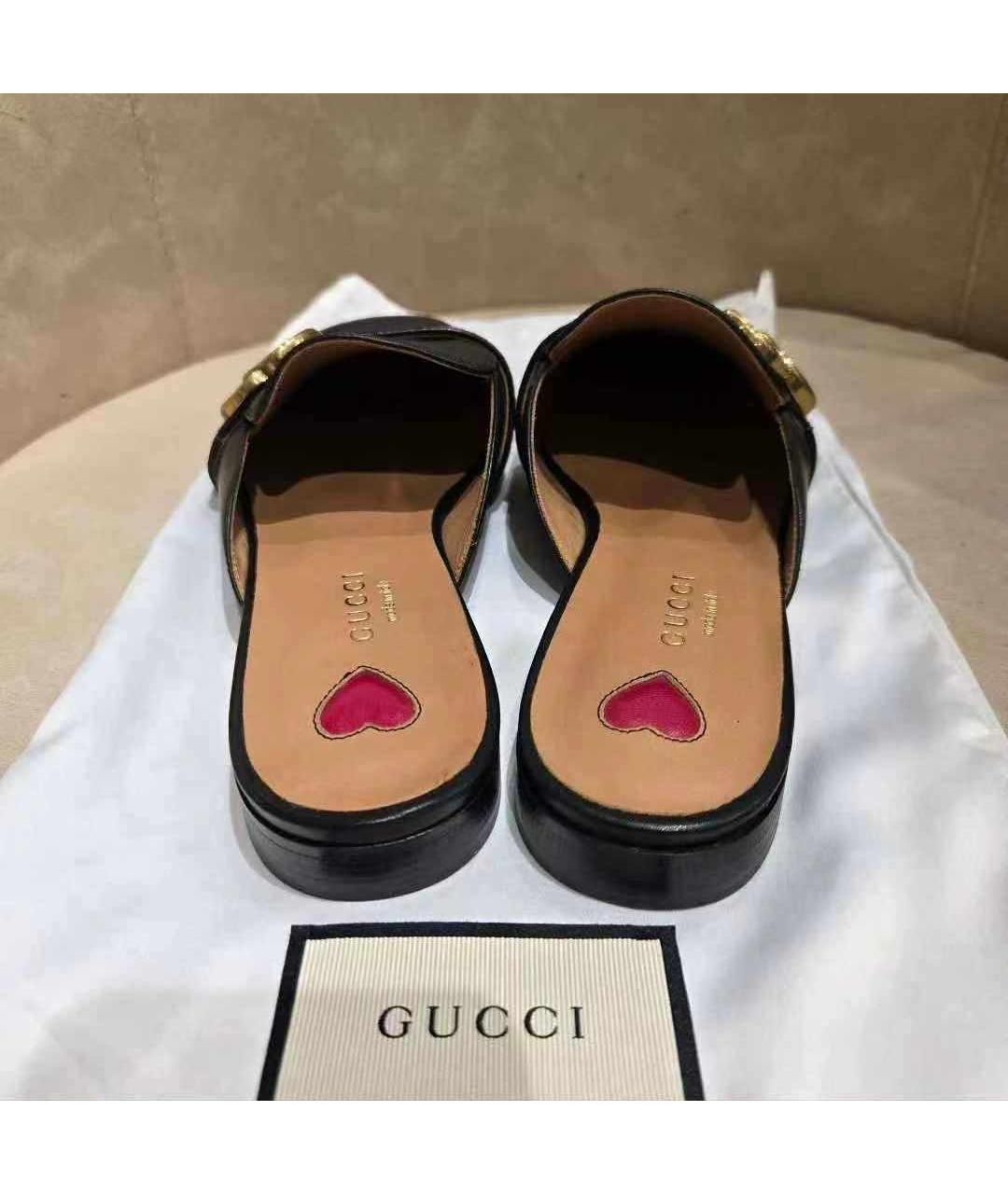 GUCCI Черные кожаные мокасины, фото 4